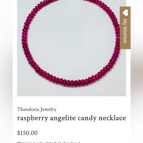 Theodosia Raspberry Angelite Candy Necklace - Picture 4 of 4